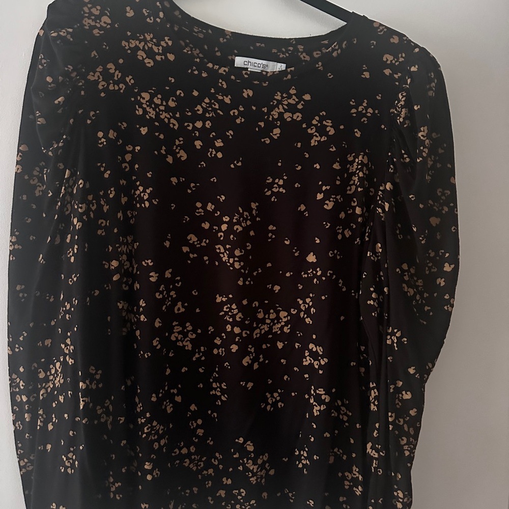 Chico's Black and Gold Blouse